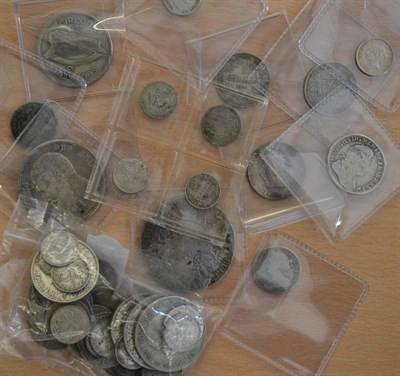 Lot 49 - Miscellaneous English & Foreign Silver Coins including: shilling 1723 SSC , bust Fair o/wise...