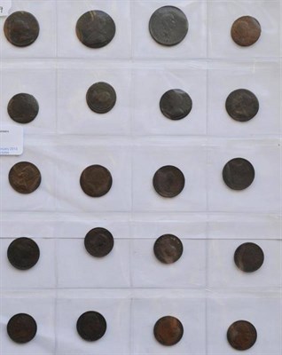 Lot 51 - 17 x Farthings, Charles II to William IV, comprising: 1675, 1700, 1721, 1736, 1749, 1754, 1773,...