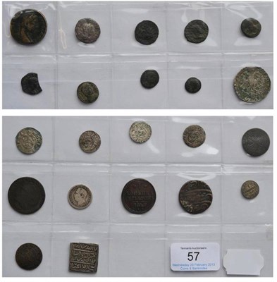 Lot 57 - 20 x Miscellaneous Hammered & Milled Coins comprising: Roman: sestertius of Severus Alexander, rev.