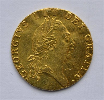 Lot 63 - Half Guinea 1787, 5th laureate head, rev. spade-shaped shield, flan slightly crimped & traces...