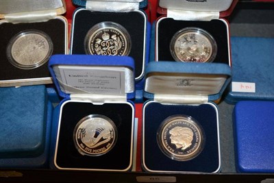 Lot 85 - A Collection of 20 x UK Silver Proof Crowns comprising: 1977(x4), 1980(x2), 1981(x3), 1990(x2),...