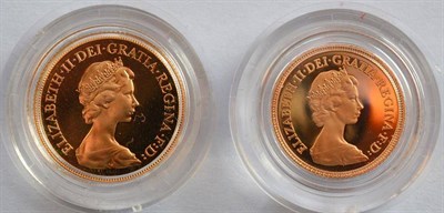 Lot 94 - Proof Sovereign 1980, with cert, in wallet of issue FDC & proof half sovereign 1980, with cert,...