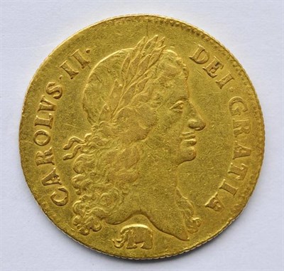 Lot 168 - Charles II, 2 Guineas 1664, first bust with elephant below, good edge, minor contact marks,...