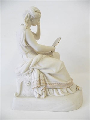 Lot 68 - A Parcel Gilt and Partly Tinted Figure of a Classical Beauty at her Toilet, after W C Marshall,...