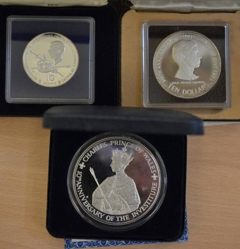 Lot 211 - 4 x Foreign Silver Proof Coins: Jamaica 2 x sterling silver 25 dollars '25th Anniversary of...