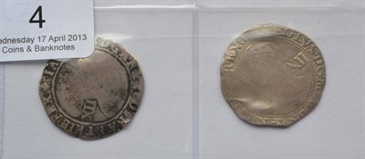 Lot 4 - James I Shilling, 1st coinage MM lis, bust worn smooth except for part of crown, a few flat...