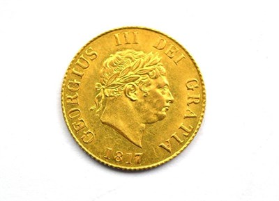 Lot 14 - George III, Half Sovereign 1817, trivial hairlines o/wise lustrous AEF