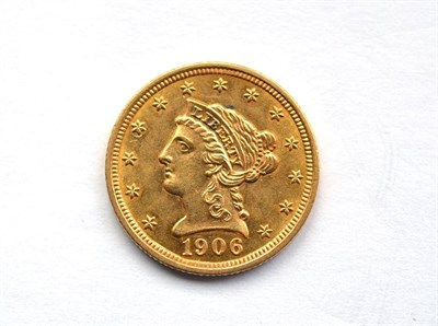 Lot 29 - USA, Gold 2½ Dollars 1906 'Coronet Head', 4.18g, .900 gold, good edge & surfaces, AEF