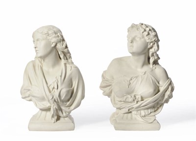 Lot 76 - A Pair of Busts, Winter and Spring, from the Four Seasons, after Owen Hale, circa 1881, both as...