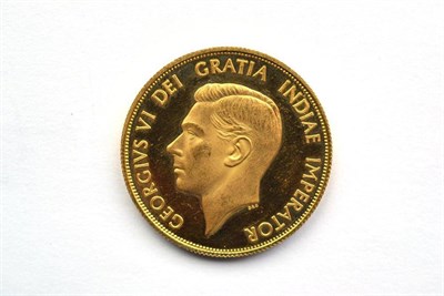 Lot 59 - George VI, Gold Proof Fantasy Double Florin 1937 by D R Golder, obv. frosted bust facing left, rev.