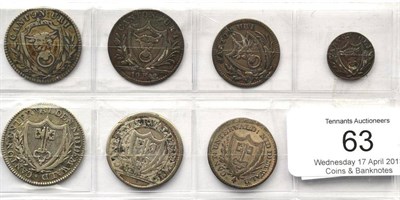 Lot 63 - Uri & Unterwalden (Swiss Cantons), 7 x Scarce Billon & Silver coins comprising: Uri: 4 batzen...