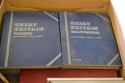 Lot 113 - 22 x Whitman Folders containing date runs (several incomplete) of farthings, halfpennies,...