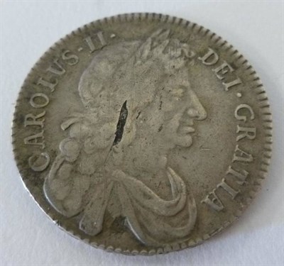 Lot 123 - Charles II Halfcrown 1679 T.PRIMO, obv. metal flaw & light scratches on bust, good edge, some...