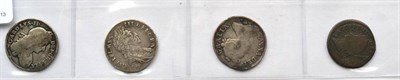 Lot 128 - 3 x Shillings: Charles II 1668 2nd bust, light scratches & hairlines, good edge, bust a little...