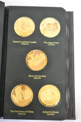 Lot 158 - A Set of 49 out of 50 Proof Silver Gilt Medallions 'A History of the English-Speaking Peoples' each