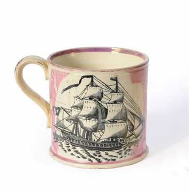 Lot 102 - A Sunderland Lustre Pottery Mug, High Level Bridge Newcastle Upon Tyne, circa 1850,...