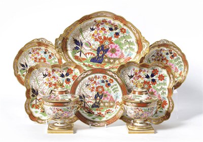 Lot 106 - A Barr Flight & Barr Worcester "Imari" Pattern Dessert Service, circa 1805-10, comprising...