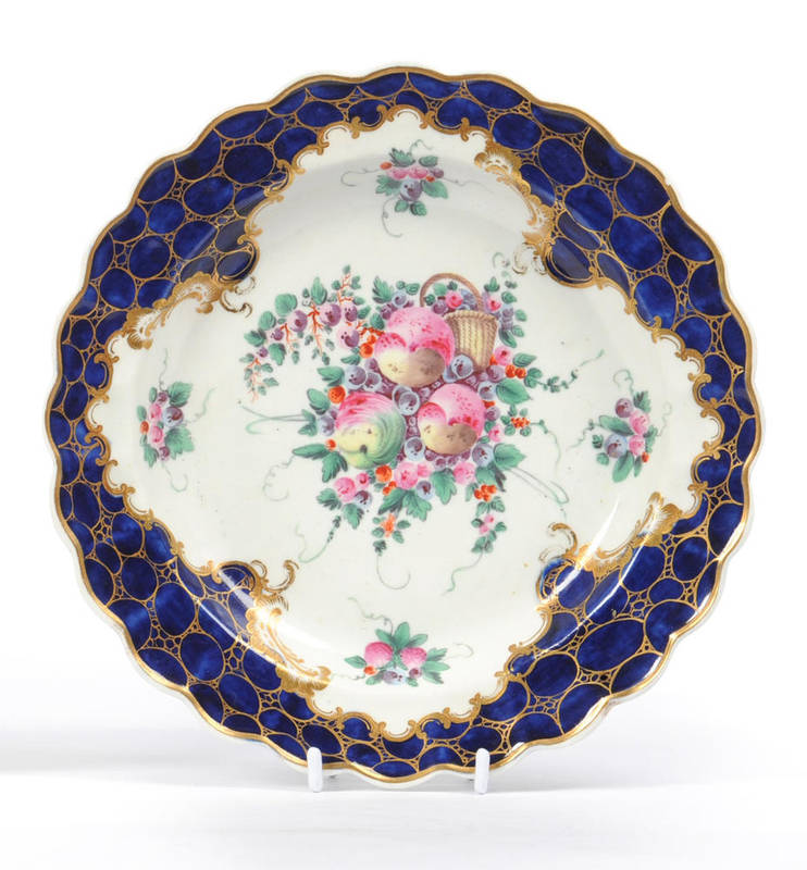 Lot 128 - A Worcester Dessert Plate, circa 1780, the