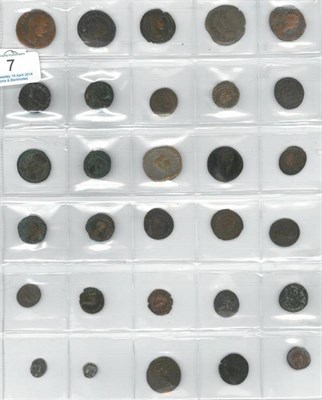 Lot 7 - 30 x Roman & Greek coins, mostly Roman bronzes & including Augustus copper as (moneyers'...