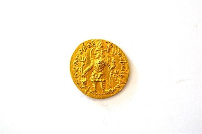 Lot 20 - India, Kushan Empire, Vasudeva I (circa 192-225AD), Gold Dinar, obv. Vasudeva holding trident &...