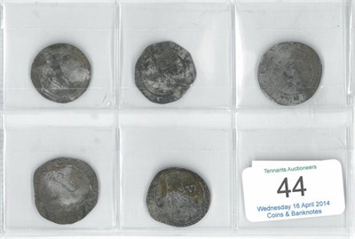 Lot 44 - Elizabeth I, 3 x Sixpences comprising: (1) 1582 6th issue MM A, clipped, 2.36g, obv. very worn,...