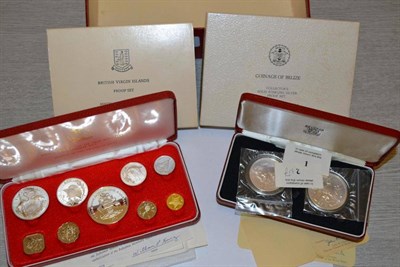 Lot 92 - Miscellaneous Lot comprising: 3 x foreign proof sets: British Virgin Islands 1974 6 coins, 1...