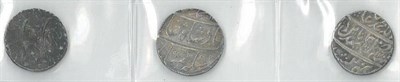 Lot 9 - India, Mughal Empire, 3 x Silver Rupees: Farrukhsiyar (1713-1719AD), 11.4g, toned VF, Muhammad Shah