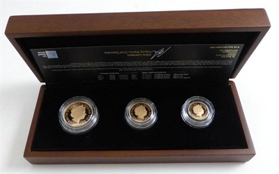 Lot 37 - 3-Coin Gold Proof 'Premium' Sovereign Set 2013 comprising: double sovereign, sovereign & half...