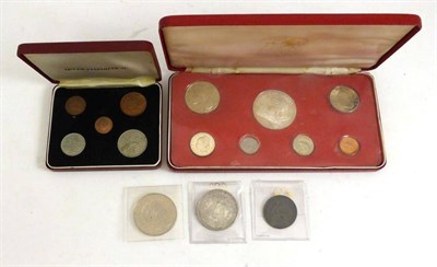 Lot 77 - Miscellaneous Lot comprising: Liberia proof set 1973, 7 coins 1 cent to 1 dollar (silver), with...