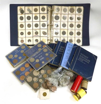 Lot 79 - Miscellaneous Lot comprising: an album containing a collection of English copper & bronze coins...