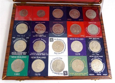 Lot 90 - A Collection of 47 x Commemorative Crowns & Crown-size Coins 1970's to 1980's comprising: Isle...