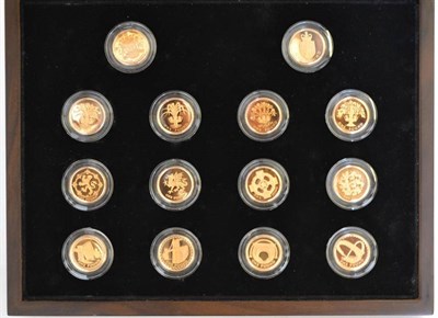 Lot 97 - RM Gold Proof £1 Collection 2008 commemorating the 25th anniversary of the introduction of...