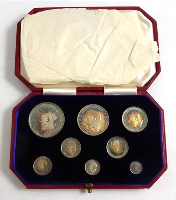 Lot 111 - Specimen Silver Proof Set 1911, 8 coins comprising halfcrown, florin, shilling & sixpence, together