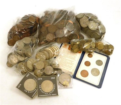 Lot 150 - Miscellaneous Lot comprising: £16.10 face value pre-47 silver, a quantity of pre-decimal...