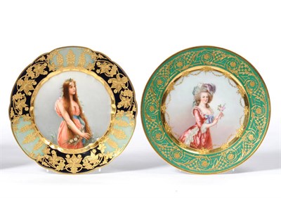 Lot 175 - A German "Vienna" Porcelain Cabinet Plate, Ophelia, signed Wagner, circa 1900, shaped circular,...