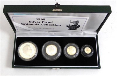 Lot 157 - Britannia 4-Coin Silver Proof Set 1998, £2, £1, 50p & 20p, with cert, in CofI, FDC