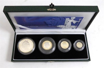 Lot 158 - Britannia 4-Coin Silver Proof Set 2001, £2, £1, 50p & 20p, with cert, in CofI, FDC