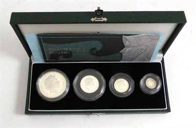 Lot 159 - Britannia 4-Coin Silver Proof Set 2003, £2, £1, 50p & 20p, with cert, in CofI, FDC