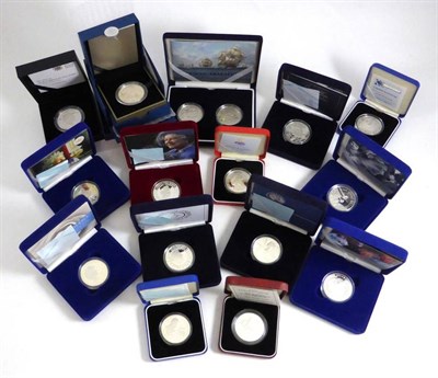 Lot 168 - A Collection of 18 x Silver Proof £5 Coins comprising: 1996, 1997, 1998, 1999(x2, Diana...