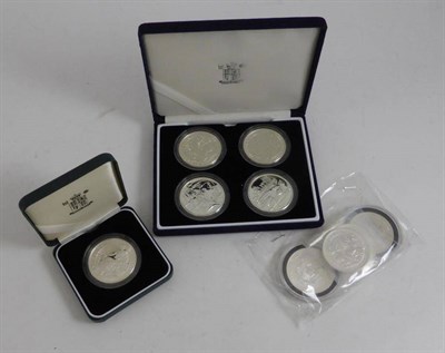 Lot 173 - 8 x Britannia Silver Bullion £2 Coins comprising: 1998, 1999, 2002, a cased set of 4: 1999,...