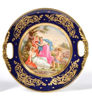 Lot 177 - A German Vienna Porcelain Serving Plate, Cupid and The Three Graces, circa 1900, circular, with...