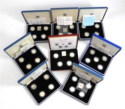 Lot 198 - 7 x 4-coin Sets of Silver Proof £1 comprising: 1984-1987, 3 x 1994-97 & 3 x 1999-2002,...