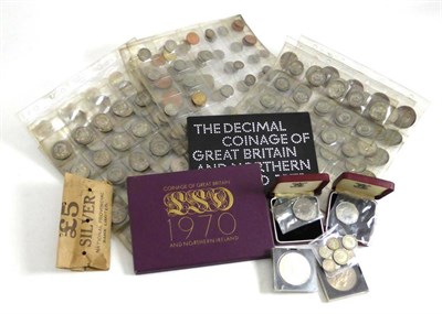 Lot 203 - Miscellaneous Lot comprising: 3 x crowns 1953, 'plastic' set 1953, 2 x proof sets 1970 & 1971,...