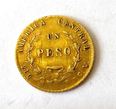 Lot 205 - Costa Rica, Gold Peso 1866 GW, 1.43g of .875 gold, light contact marks Fine