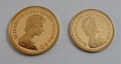 Lot 212 - Proof Sovereign 1981 & Proof Half Sovereign 1980, with certs, in wallets of issue, FDC