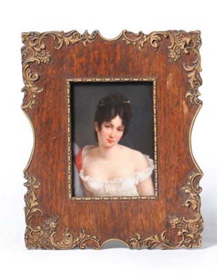 Lot 183 - A Continental Painted Porcelain Plaque, signed Melzer, circa 1880, rectangular, depicting...