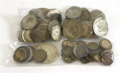 Lot 263 - £4.05 Face Value Pre-47 Silver,  £0.42½ face value pre-20 silver & 48 x silver threepences