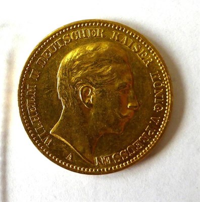 Lot 294 - Prussia, Gold 20 marks 1901A, 7.95g, .900 gold, VF