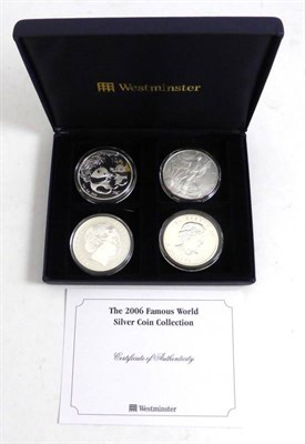 Lot 300 - A Set of 4 x 1oz .999 Silver Coins comprising: Australia 1 dollar 2006 'Kangaroo,' Canada 5 dollars