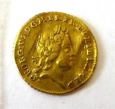 Lot 312 - George I, Gold Quarter Guinea 1718, minor marks, creased & straightened in two places, GF to AVF